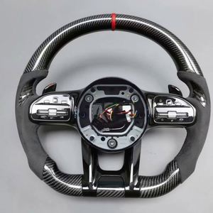 Volant en fibre de carbone et suède pour Mercedes Benz <span class=keywords><strong>AMG</strong></span> W117 W220 W140 S550 W217 CLS W257 G63 GT63 GTS GTR W205 - Product Image 1
