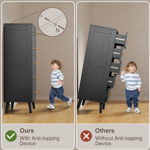 عرض خاص أثاث خزانة ملابس سوداء فاخرة للبيع بالجملة تصميم بسيط من Nanyang - Product Image 4