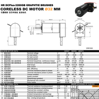 Moteur sans noyau à aimant permanent haute vitesse noir DC 48V 26V avec encodeur intégré pour machines de précision