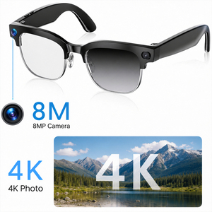 <span class=keywords><strong>แว่น</strong></span>ตาอัจฉริยะ AI กล้อง 4K EIS ป้อง<span class=keywords><strong>กัน</strong></span>ภาพสั่นไหว บันทึกวิดีโอและภาพถ่าย แปลภาษาแบบเรียลไทม์ ระบบเสียงแบบ Open-Ear สำหรับการรับรู้เสียงและวัตถุ - Product Image 1