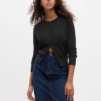 Cardigan en tricot à manches longues décontracté grande taille pour femme, pull ample à col en V, manteau pull