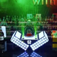 Bar Discothèque Lumière LED Base Whisky Vin Champagne Porte-Bouteille Service Présentateur Glorificateurs Avec Laser