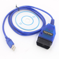 Cable de Diagnóstico OBDII 409.1 KKl, Conector de Interfaz de Herramienta de Escaneo con Chip FTDI, Cable Escáner OBD2 Azul para Windows