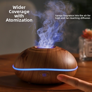 Diffuseur d'huiles essentielles à flamme 200 ml, humidificateur ultrasonique, veilleuse colorée, diffuseur d'arômes pour la maison, le bureau et la chambre - Product Image 2