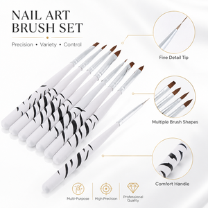 Lot de pinceaux personnalisés pour nail art, dégradé, estompage, pointillage, dessin, liner fin, peinture gel, outil de manucure pour studio de beauté - Product Image 2