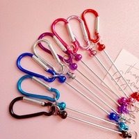 DIY Großpackung Perlenbesetzte Kleine Rucksack-Accessoires Einfacher Stil Bergsteiger-D-Verschluss Metallhaken Schnalle Wiederaufladbar