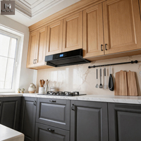 Ensembles d'armoires de cuisine en bois massif naturel, style Shaker personnalisé, fournisseur de meubles de cuisine modernes complets
