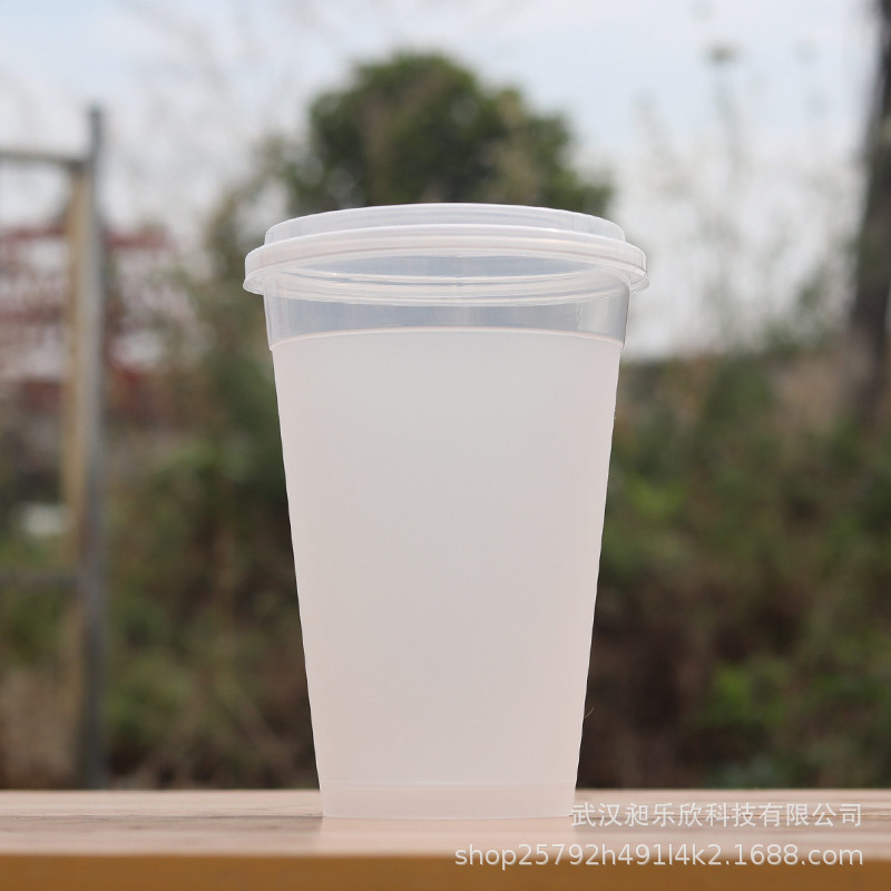 1000ml injection cup-frosted-500 with lid