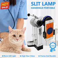 Lampe à fente LED portable, microscope à fente ophtalmique pour usage vétérinaire avec batterie rechargeable