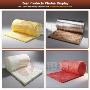 Phong cách công nghiệp Trung Quốc nhà sản xuất OEM sợi thủy tinh Sản phẩm vật liệu xây dựng kính màu hồng len cuộn cho cách âm - Product Image 3