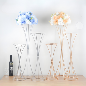 <span class=keywords><strong>Florero</strong></span> Alto de Metal Dorado Tipo Trompeta para Centros de Mesa en Bodas y Cenas, Soporte de Flores Dorado para Decoración de Fiestas y Hogar - Product Image 2