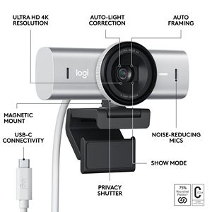 Cámara Web Logitech MX Brio Ultra 4K con IA y Sensor Sony Starvis Dual para Negocios y Streaming - Product Image 3