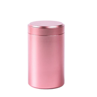 Bouteille de stockage de thé en alliage d'aluminium et de titane avec couvercle à vis, 60ml, 120ml, 140ml, mini boîte à thé en métal pour voyage, couleurs violet, bleu, noir