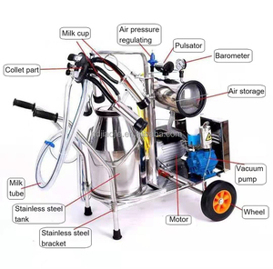 Máquina de Ordeño Portátil de Nuevo Diseño JointTech para Ganado Vacuno y Caprino, Alta Eficiencia, Capacidad de 25L, 60-80 <span class=keywords><strong>Pulsaciones</strong></span>/min 1 - Product Image 1
