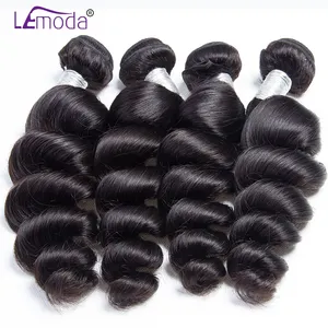 100% menschliches Remy-Haar Brasilia nische Haarweb bündel Lemoda Loose Deep 3 oder 4 Bundles Deal Loose Wave Echthaar-Bündel für Frauen