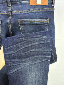 Boutiques d'acheteurs Indigo 100% coton taille basse crayon bleu profond pantalon en denim skinny slim pour hommes jean délavé de style hip-hop et utilitaire - Product Image 5