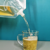 Pochettes souples portables 1L avec bec verseur pour boissons, jus, bière, liquides de camping, vodka, impression par gravure, sécurité alimentaire