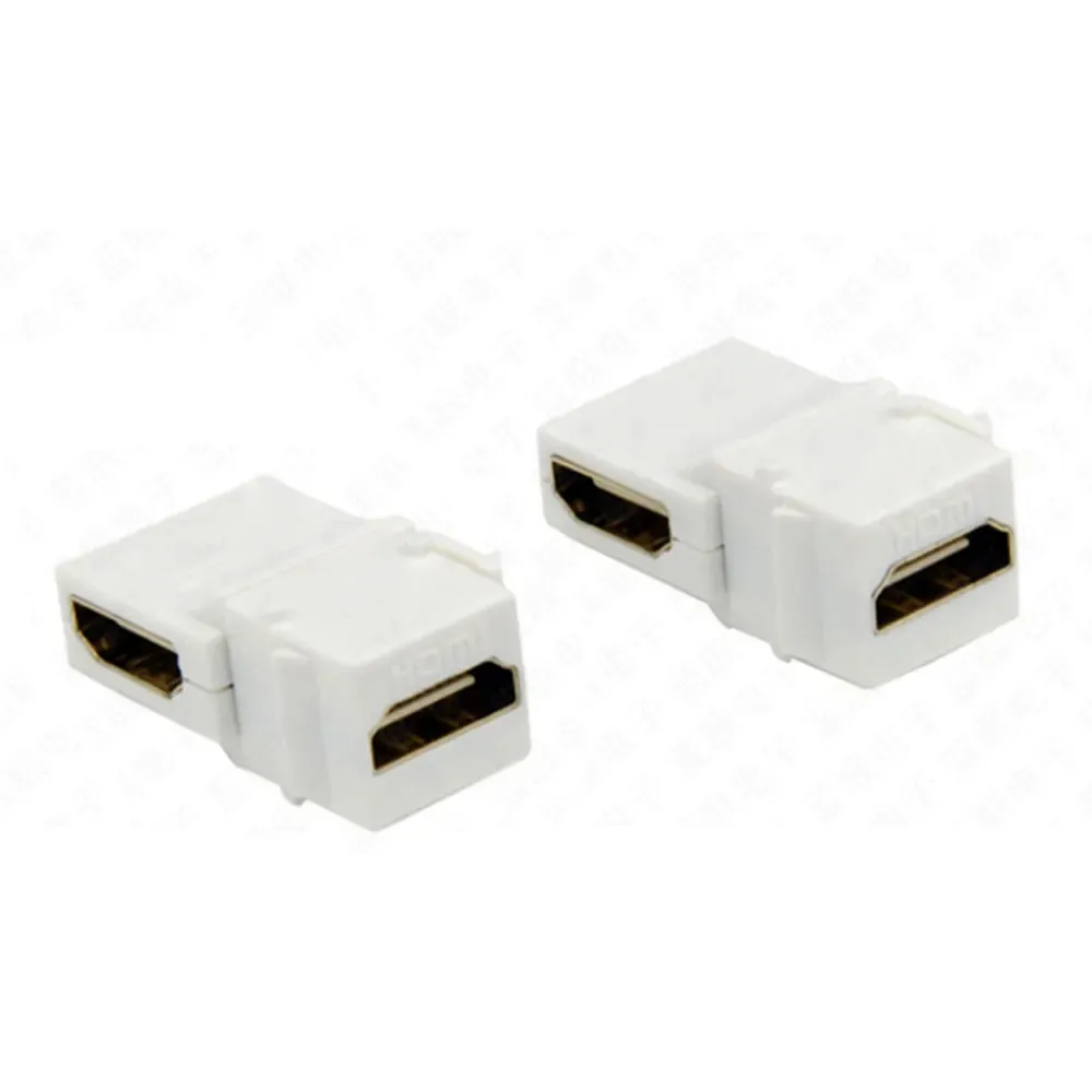 وصلة توصيل كايستون HDMI-مع محول وصلة HDMI-مع وصلة تمديد أنثى إلى أنثى بزاوية 90 درجة للوحة الحائط