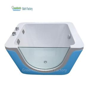 Baignoire autoportante en verre à led, trois pièces, bleu, <span class=keywords><strong>jacuzzi</strong></span> pour bébé, <span class=keywords><strong>Spa</strong></span> - Product Image 1