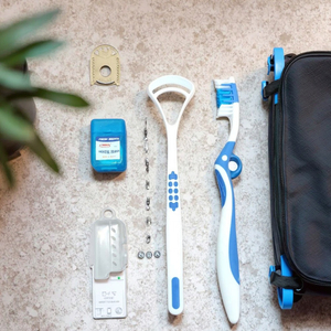 Direct Factory Dental Care Kit Mundpflege set mit Reinigungs merkmalen Zahnseide Zungen reiniger Zahnbürste Zahnbürsten abdeckung - Product Image 1