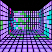 Jeu de danse interactif sur sol lumineux LED pour salle de jeu, activité de team building et escape game, avec grille de pixels super active 30x30cm, thème 'Le sol est en lave'