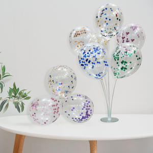 Globos de Látex con Confeti Dorado al por Mayor, Globos Transparentes con Purpurina para Helio, Decoraciones para Bodas, Baby Showers y Fiestas de Cumpleaños - Product Image 1