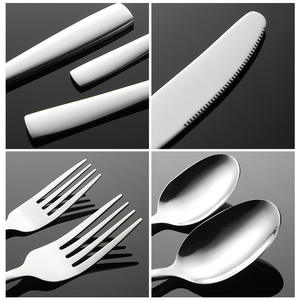 ชุดช้อนส้อมมีดส้อมมีดสแตนเลสด้ามจับสี่เหลี่ยมชุดเครื่องเงินโลโก้สีตามสั่ง - Product Image 6