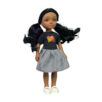 Poupée de mode en vinyle de 14 pouces avec des tresses noires, tenue Sweet Heart, jouet de simulation pour enfants à partir de 3 ans