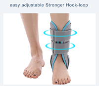 Ajuster l'entorse de l'articulation de la cheville Support d'attelle de nuit Orthèse fixe Fracture médicale du pied Orthopédique avec Velcro