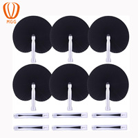 Mgg Éventail pliant en papier de petite taille, en forme de pêche, avec poignée en plastique colorée, pour décorations, style minimalisme moderne, pour mariage, Zhejiang Six