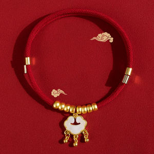 애완 동물을위한 조정 가능한 합금 액세서리 고양이 개를위한 동물 패턴과 리본 장식과 유니버설 디자인 레드 럭키 칼라 - Product Image 4