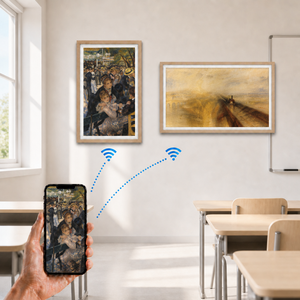 Cornice Digitale Elettronica in Legno 32-65 Pollici per Foto e Musica, Display 4K FHD, WiFi, Sistema Operativo Android 10.0, Non Touch, Montaggio a Parete per <span class=keywords><strong>Casa</strong></span> - Product Image 1
