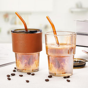 Wholesale Factory Production <b>Coffee</b> <b>Cup</b> Glass <b>Cup</b> for <b>Iced</b> <b>Coffee</b> With Straw <b>Cup</b> Accessories - Product Image 2