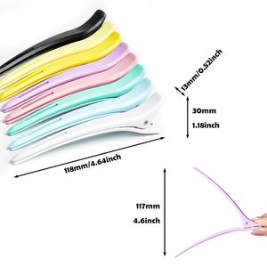 Pinzas para el Cabello Personalizadas con su Logotipo para Barbería, Pinzas de Pico de Pato Bonitas y Elegantes para Salón de Belleza, Pinzas de Plástico Negras sin Rastro - Product Image 2