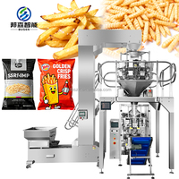 Machine d'emballage verticale automatique de type collier pour scellage arrière de sacs de frites, chips et aliments soufflés