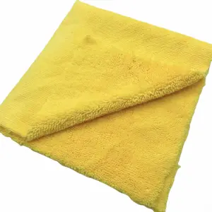 Ultrasuoni cut Mikrofibra panno di pulizia con due lato diverso in microfibra panno di pulizia a pelo lungo in microfibra di essiccazione asciugamano
