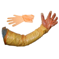 Produits d'insémination du bétail Gants de vêlage vétérinaire Super Sensitive 1Mil Clear