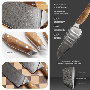 Cuchillo profesional japonés de acero de Damasco de 6 pulgadas para deshuesar, afilado para jamón y filetes, ideal para chefs occidentales. - Product Image 5