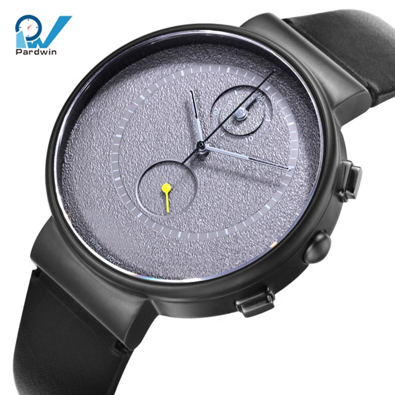 Correa de piel de becerro de cuerda automática cronógrafo automático Relojes