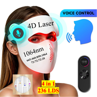 Appareil de soin de la peau du visage AQSHE M4LASER 4D 460 665 850 1064nm, laser médical LED, thérapie par lumière rouge, masque facial LED, massage