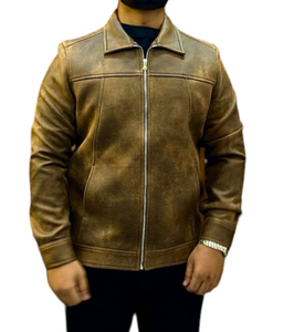 Offre Spéciale 2025 automne et hiver nouvelles vestes à glissière en cuir véritable de moto de grande taille pour hommes directement des fournisseurs indiens - Product Image 6