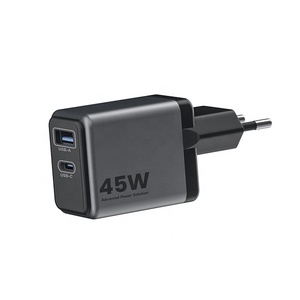 Cargador rápido PD GaN de 45W, cargador de pared USB C de 2 puertos con enchufe plegable, protección para portátiles OTP, Compatible con <span class=keywords><strong>iPhone</strong></span> y Samsung - Product Image 3