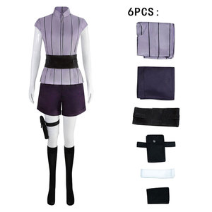Costume de Cosplay Hinata Hyuga, 6 pièces, tenue de Ninja pour femmes, avec ceinture, porte-huileurs, chaussettes, taille adulte - Product Image 1