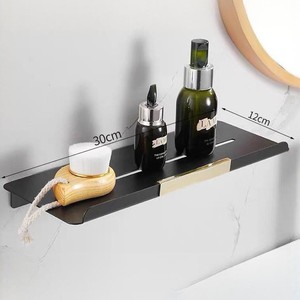 Standard Pa Bathroom Shelf 30cm X 12cm Wall Mounted <b>Stainless</b> <b>Steel</b> Storage Rack For Toiletries And Cosmetics - Product Image 1
