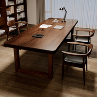 Bureau en bois de noyer d'Amérique du Sud, durable, grande planche, table longue, établi, bureau à domicile, salon, modèle Maokangyun 189