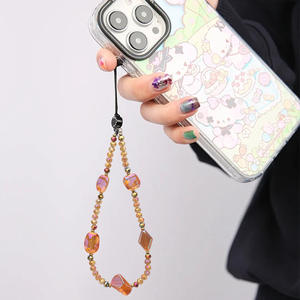 Zhubi, directo de fábrica, venta al por mayor, cadena de teléfono móvil, joyería con cuentas, cuentas sueltas de cristal, diamantes de imitación, prendas de Material colorido - Product Image 4