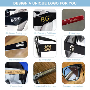 Gafas de Sol de Lujo Personalizadas Premium para Mujer, Gafas de Sol Cuadradas de Marca Negra para Hombre - Product Image 4