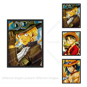Venta al por mayor de imágenes lenticulares en 3D personalizadas, Dragon Ball <span class=keywords><strong>Goku</strong></span>, una pieza, Luffy, Spiderman, Messi Ronaldo, póster de anime en 3D, marco de póster en 3D - Product Image 2