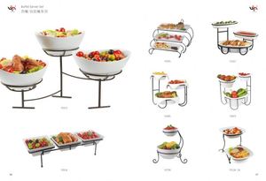 <span class=keywords><strong>Plat</strong></span> de service en céramique pour Buffet, vaisselle de Restaurant moderne, plats ronds en céramique, ensemble d'assiettes en porcelaine, plats de service pour restaurants - Product Image 3