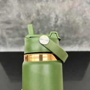 Double Wall Stainless Steel Leak Proof Metal Portable 20oz Mirror Copper Plated Water <b>Bottle</b> with 2-in-1 Flip Top Lid for Travel - Product Image 4